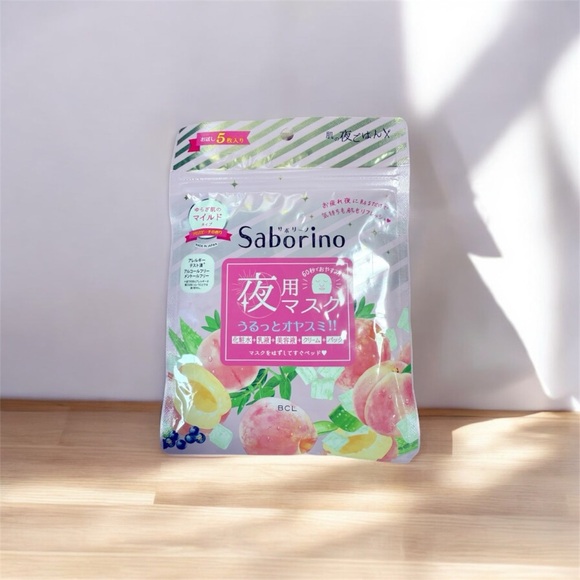 Saborino Immediately Sleep Sheet Mask Melting Fruit Mild Type. 2 sets of 5 masks - Picture 1 of 3